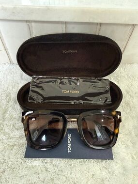 Tom Ford Tortoiseshell Sunglasses with Brown Lenses